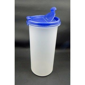 Tupperware Modular Mates Round 1641-2 Blue Shaker And Pour Keeper Lid 1913-4